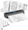 Stampante Termica Portatile A4 Compatibile con iPhone Cellulare/iPad/Laptop/PC, iOS/Android via Bluetooth, Mac/Windows via USB, Senza Inchiostro (Grigio, 1 stampante + 4 rotolo di carta termica)