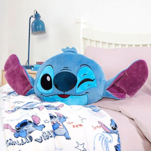 Coco Moon Disney Lilo und Stitch Stitch Kopfkissen | Bettkissen, Stichkissen, Lesekissen, Kuschelkissen, Lilo und Stitch Schlafzimmer Zubehör
