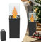 YRHome Bioethanol Kamin Standkamin Bio-Ethanol Stand-Kamin Freistehender Bioethanolkamin Terrassenkamin für Outdoor & Indoor Quadrat 80x24,5x20cm Verstellbarer Flamme mit V-förmiger Klemmhaken