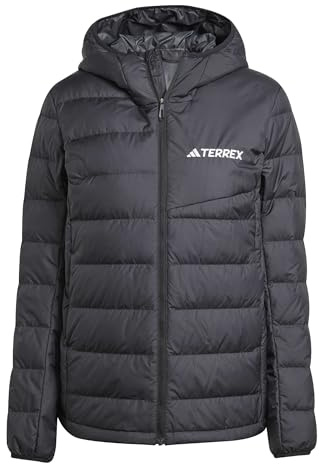 adidas Women's Terrex Multi Light Down Climawarm Hooded Coat, Black, XS
