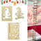Wikrzeer Modello di Impronta di Gnomo di Natale,Stencil Impronta Gnomo,Stencil Impronte Elfo,Stencil Impronte di Gnomo Natalizio con Scaletta in Corda,Decorazione di Natale