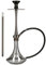 Chicha EL-BADIA® C7 V.2 – 53 cm – Grande Chicha Complète, Vase en Verre Épais, Diffuseur Réversible, Tuyau Silicone & Manche Métal, Foyer – Shisha Luxe Professionnelle (Shiny Carbon)