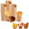Weenwill Porte Frites Tasses,50 PCS Boite Pop Corn,12oz Snacks Kraft Tasses Porte Frites,Pochettes Cornets à Frites,Barquette Frite,Porte Gobelets en Papier Kraft Convient aux Frites Popcorn Gaufres