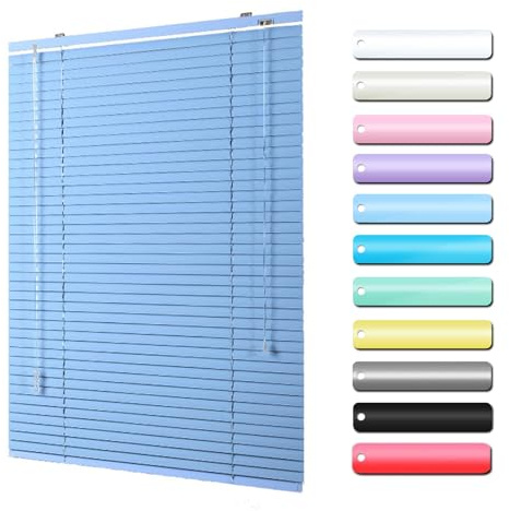 DJCYGG Aluminum Venetian Blinds Blackout Horizontal Blinds Waterproof Shades Privacy Curtains for Home Kitchen Windows Treatment Shutters 25mm Slats,with Fittings,Custom (115cm x 100cm)