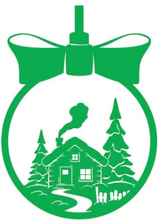 Pallina dell'albero di Natale Adesivi da parete in PVC 68x93cm Decorazione artistica Verde