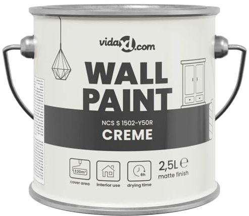 vidaXL Pintura de Pared Marrón 16,5 x 16,5 x 16 cm Impresión en Pared, Pintura de Pared Resistente y Duradera, Ideal para Cocina, baño, Sala, ecológica, Lavable y de rápido Secado