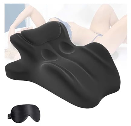 Hliloy Paarkissen, Sweet Spot Kissen, 27° Winkel perfekte Position, ergonomische Haltungsunterstützung für Wirbelsäule & Multifunktionales Bettkissen, ideal zum Sitzen und Liegen (Schwarz)