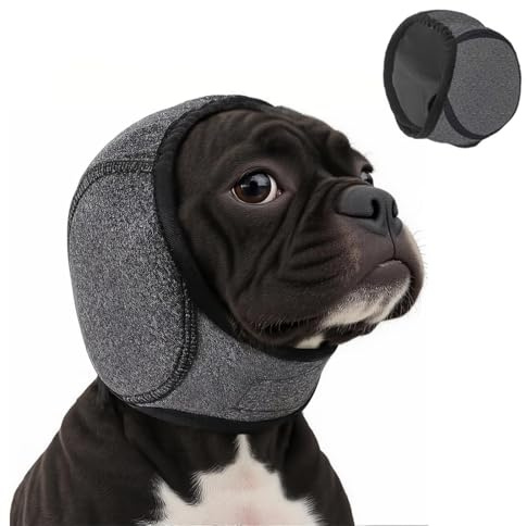 BAHME 1 Pcs Paraorecchie per Cani,Scaldaorecchie per Cani e Collo con Cancellazione del Rumore Protezione, Scaldacollo e Orecchie per Alleviare l'ansia e Calmante, Mantenere al Caldo(S)