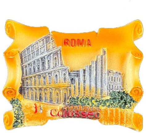 Kühlschrankmagnet Rom Italien Reise Souvenir Harz Römisches Kolosseum Schriftrolle Stil Heimdekoration Klassisches Wahrzeichen Handwerk