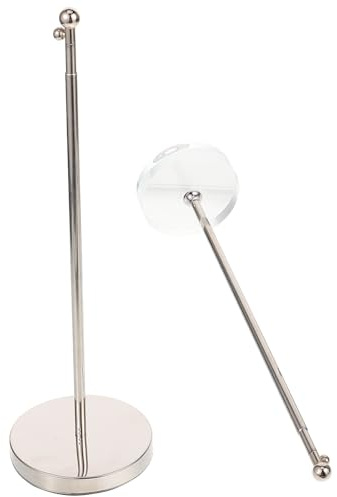 Hoement 2pcs Table Flagpole with Stable Metal Base for Desktop Decoration and Game Use, Lightweight Flag Pole with Base Design Suitable for Small National Flags