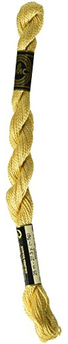 DMC 115 5-676 Pearl Cotton Thread, Light Old Gold, Size 5