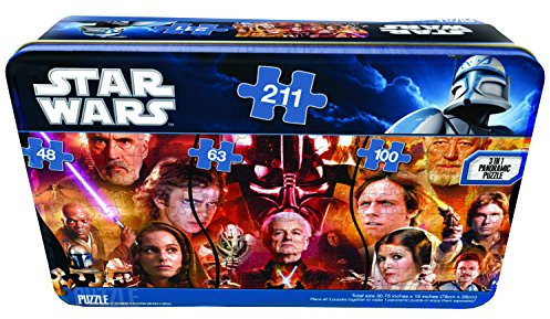 Star Wars Panorama Puzzle Tin Size 30.75 inches X 15 inches (78cm X 38cm )-Styles may vary
