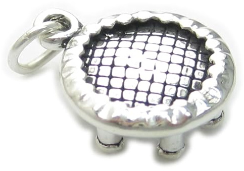Trampolin Sterling Silber Charm .925 x 1 Trampolin Charms