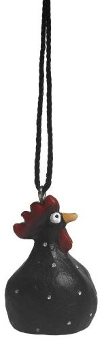 Ruth Vetter-Osterdekoration-Huhn zum Hängen in schwarz