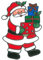 MagicGel Fensterbilder Weihnachten - Nikolaus mit Geschenken (17 x 24 cm), Fensterdeko für das Basteln mit Kindern