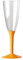 20 X FLUTE + BASE IN PLASTICA VARI COLORI (BASE ARANCIONE)