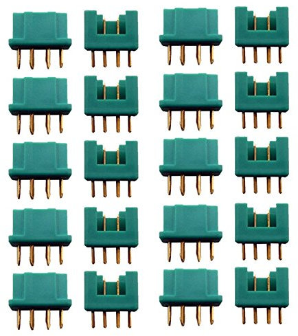 10 Paar (20 Stück) Premium MPX Multiplex Kompatibel Hochstromstecker Steckverbinder Goldstecker 6PIN 6P 6 Kontakte Stecker Buchse Male Female 6 Polig 35A Modellbau