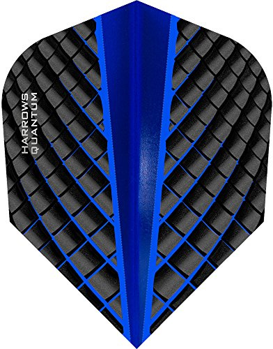 Harrows Quantum Dart-Flights, 100 Mikron, Standard, 3D-Effekt, 5 Sets (15 Stück) (dunkelblau)