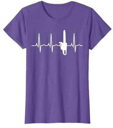 Lumberjack Shirt - Chainsaw Heartbeat T-Shirt for Arborists T-Shirt