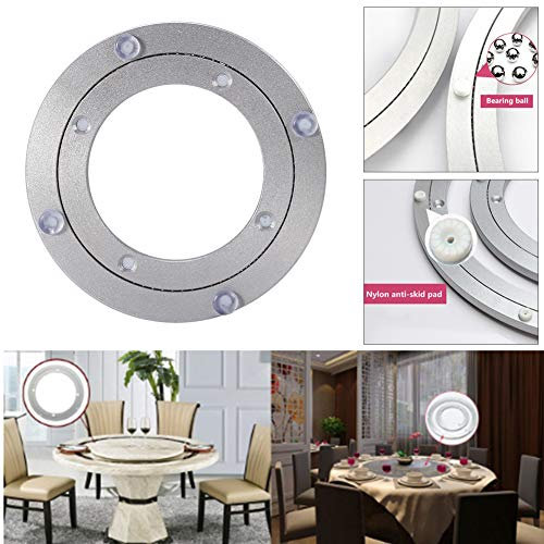 Soporte Giratorio Liso de la Placa giratoria de la aleación de Aluminio de la Placa giratoria Resistente Que Lleva el Tenedor Redondo de la Mesa de Comedor para Las exhibiciones(1#)