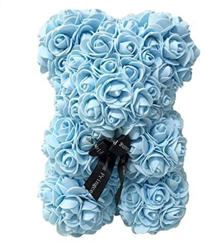 Awayhall Ours Artificielle, Ours Eternelle 25 cm, Nounours Ourson Ours Simulé, Ours en Peluche Ourson Cadeau pour Saint-Valentin Mariage Anniversaire