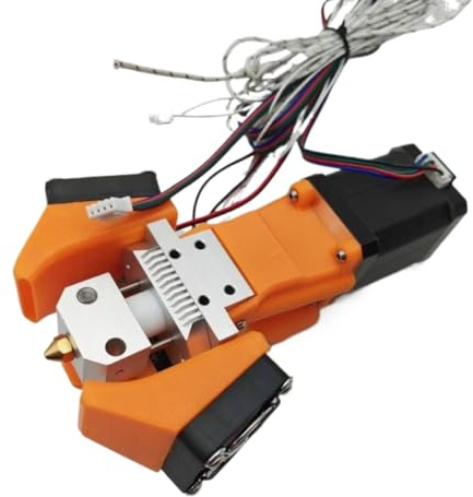 Pellet-Extruder-Montagesatz, 2-mm-Düse für 3-mm-Kunststoff-Pellet-Granulat-Brecher, kompatibel mit Universaldrucker(Orange)