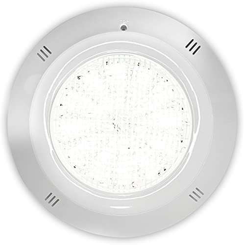 SWIMHOME Foco LED de Superficie para Piscina - Blanco Cálido 35W 12V - Sumergible IP68 - con cruceta estándar, más fácil de Instalar o sustituir un Foco Antiguo