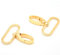 15 Stück ovale Ring-Karabinerverschluss, Klauen-Druck-Tor-Verschlüsse, drehbare Karabinerhaken für Lederhandwerk, Riemen, Schlüsselband, Bänder (Gold, 3,8 cm)