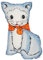 alles-meine.de GmbH Kuschelkissen/Kinderkissen - Katze - 18 cm * 27 cm - Schmusekissen - 100% Baumwolle - Kissen kleines Plüschkissen/Stofftier - Babykissen - für Baby & Kin..