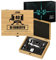 Maverton Set Cavatappi da Vino Deluxe - Kit da Sommelier Personalizzato - Scatola in Legno di bambù + 8 Pezzi di Accessori Vino - Regalo Uomo - Anni