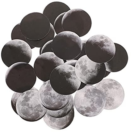 EXCEART Aufkleber Für Kinder Scrapbook-Aufkleber 6 Boxen Mond Phase Mini Runde Planer Kleine Größe Sammelalben Decals DIY Dekoration Decals für Laptops Gepäck Laptop-Aufkleber