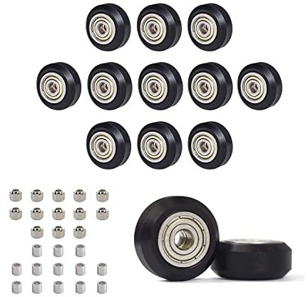 IMETRX 3D-Drucker Rollen V-slot Laufrollen POM Rad mit exzentrischer Säule 8mm Aluminiumsäule 8mm für Creality Ender 3 3D-Drucker serie (13Stück / Packung)