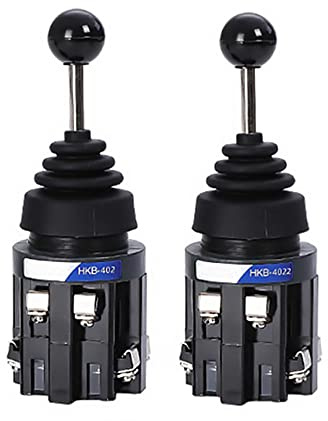 CENPEK 2Pcs 30mm Monolever Cross Rocker Master Switch Joystick Cross Auto-Reset Auto-Lock 4no HKB-402 4022