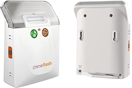 Sarabec ChimeFlash Extra Loud and Ultra Bright Alerting Wireless Doorbell Plus Bellpush, White