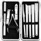 S.fields.inc Pedicure Knife Kit Foot Care Nail Clippers Nail Salon with Hard Case (Set of 9)