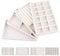 EXLECO 4 Vassoi per Gioielli Velluto Raccoglitore per Gioielli Organizer Cassetti Impilabili Organizer per Gioielli Porta Gioielli Donna Espositore Anelli Portagioie Cassetto Ragazze Orecchini Beige