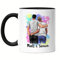 Kiddle-Design Schwules Pärchen Tasse Schwarz Personalisiert LGBT Paar Gay Couple Geschenk mit Namen Pride Week Rainbow Kaffeetasse
