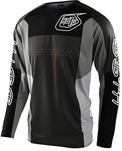 HULG Radfahren Jersey Herren Mountainbike Motocross Jersey Langarm MTB T-Shirt,Shirt Downhill Fahrrad Jersey Schnelltrocknend (Color-13,L)