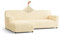 PAULATO - Bezug für Sofas mit linker Halbinsel, Sofabezug Ecksofa L Form Stretch Mikrofaser, kratzfestes und maschinenwaschbares Gewebe, WavyTech-Technologie, Made in Italy - Vanille