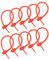 sourcing map Reusable Zip Ties, 6 Inch Silicone Ties Bag Clips, All-Purpose Silicone Ties, Cable Ties, Bread Tie, Household Twist Ties, Reusable Twist Ties (Red Pack of 20)
