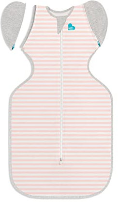 Love To Dream Übergang Pucksack, Baby Schlafsack, XL (11-14kg), ideal für Moderate Temperaturen 20-24°C, Arme hoch, zweiweg-Reißverschluss für einfaches Windelwechseln, abzippbare Flügel, Rosa