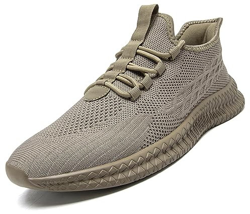 FUJEAK Damen Straßenlaufschuhe Walkingschuhe Turnschuhe Fitnessstudio Sportschuhe Sneaker Running Tennis Schuhe Straßenlaufschuhe Leichtgewichts Fashion Atmungsaktiv Schlüpfen Schuhe Braun 41