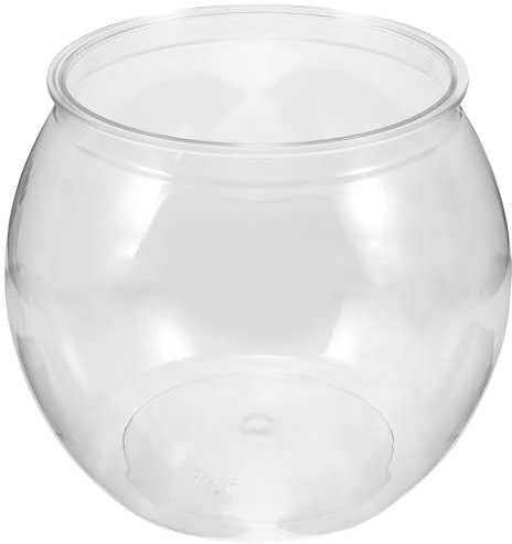 OATIPHO Ciotola Di Pesce Rosso Vaso Di Fiori Acquario Rotondo Plastica Supporto Vaso Di Pesce Fiore Idroponico Animale Domestico Ciotola Rotonda Luce Scrivania