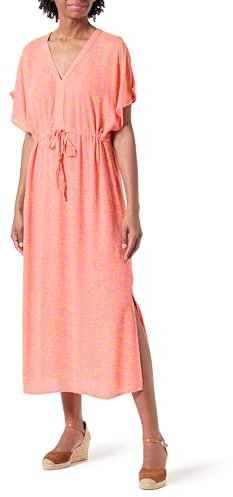 VERO MODA Caftan Vmmenny SS 7/8 WVN GA Noos Robe Longue, Rose Cosmos/AOP : huki, XS Femme