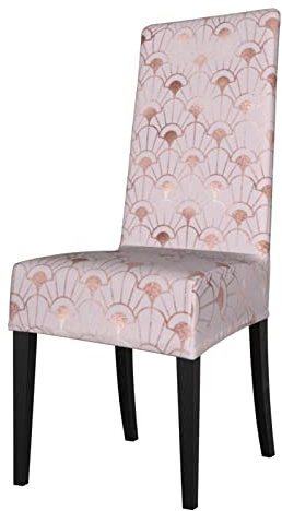 Housses de Chaise Rose Gold Art Flower Petal Seat Protector Stretch Dining Chair Slipcover Housse de siège pour chaises