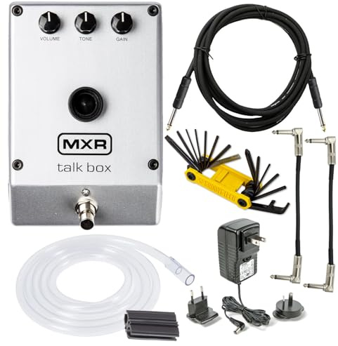 MXR M222 TALK BOX Stimmbox mit Pedal für Gitarre, Keyboard und andere Instrumente Tonebird Kabel Multitool Verbindungskabel Paket