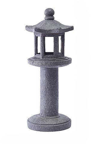 RONGQI Linterna De Pagoda Japonesa Al Aire Libre Led Linterna De Adorno De Jardín, Linterna De Pagoda Solar, Linterna De Estilo Japonés Lámpara De Jardín Solar Luz De Pagoda Solar