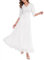 Wedtrend Brautmutter Anzug Damen Abendkleider Lang Weisses Cocktailkleid Lang Kleid mit Geteilte Ärmel Halbärmeliges Abendkleid WT0317 White S