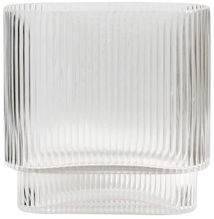 Morano Vase à fleurs en verre teinté clair