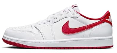 AIR JORDAN 1 Low OG Schuhe, Weiß/Rot, 49.5 EU